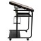 Emma and Oliver Adjustable Drawing and Drafting Table with Black Frame and Dual Wheel Casters